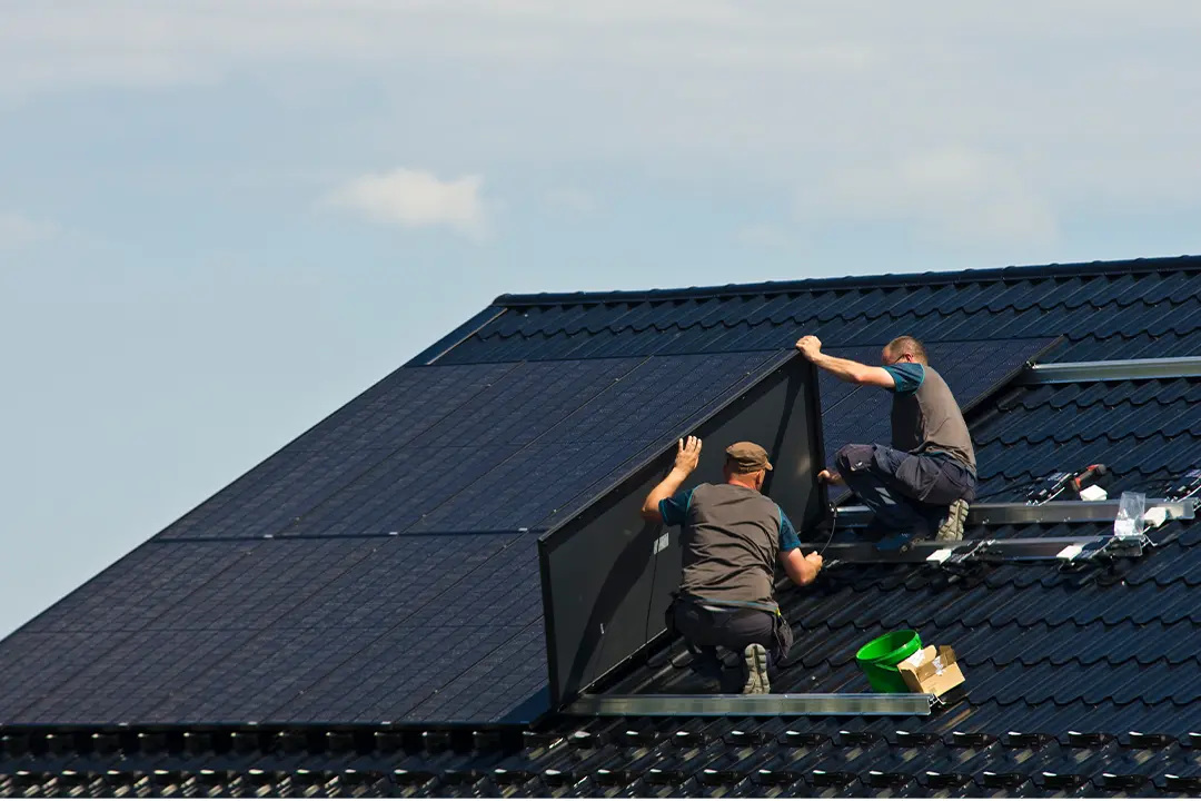 black solar panels