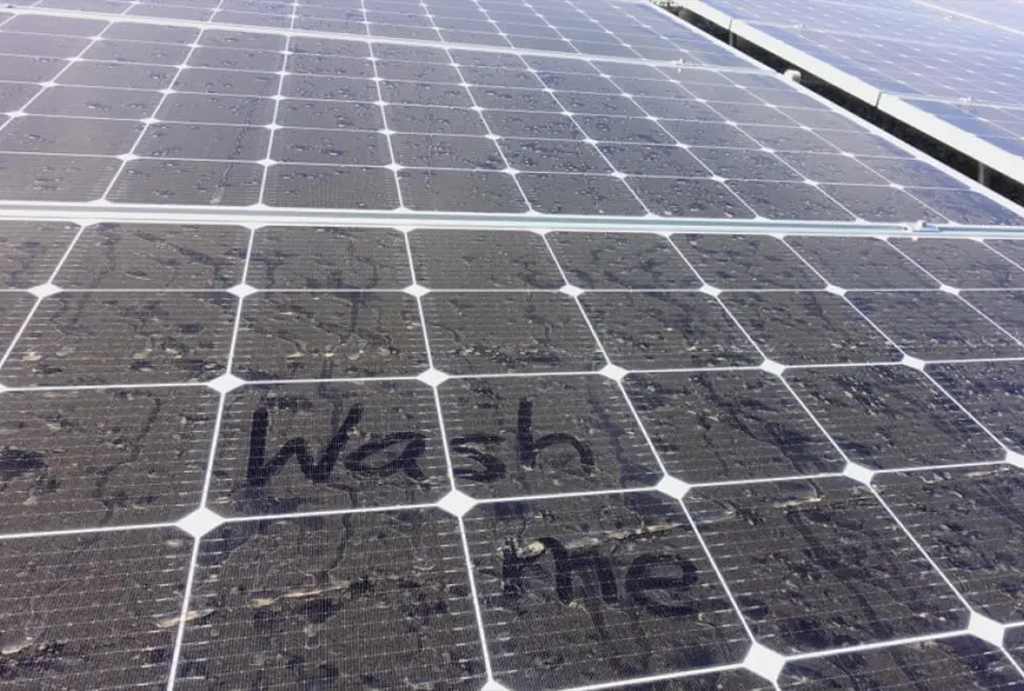 dirty solar panel